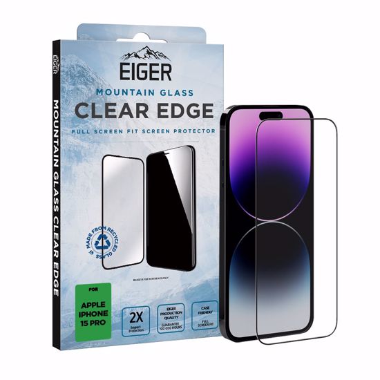 Picture of Eiger Eiger Mountain Glass CLEAR EDGE Screen Protector GRS for iPhone 15 Pro