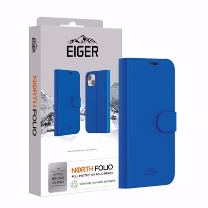 Picture of Eiger Eiger North Folio Case for Apple iPhone 16 Pro in Blue